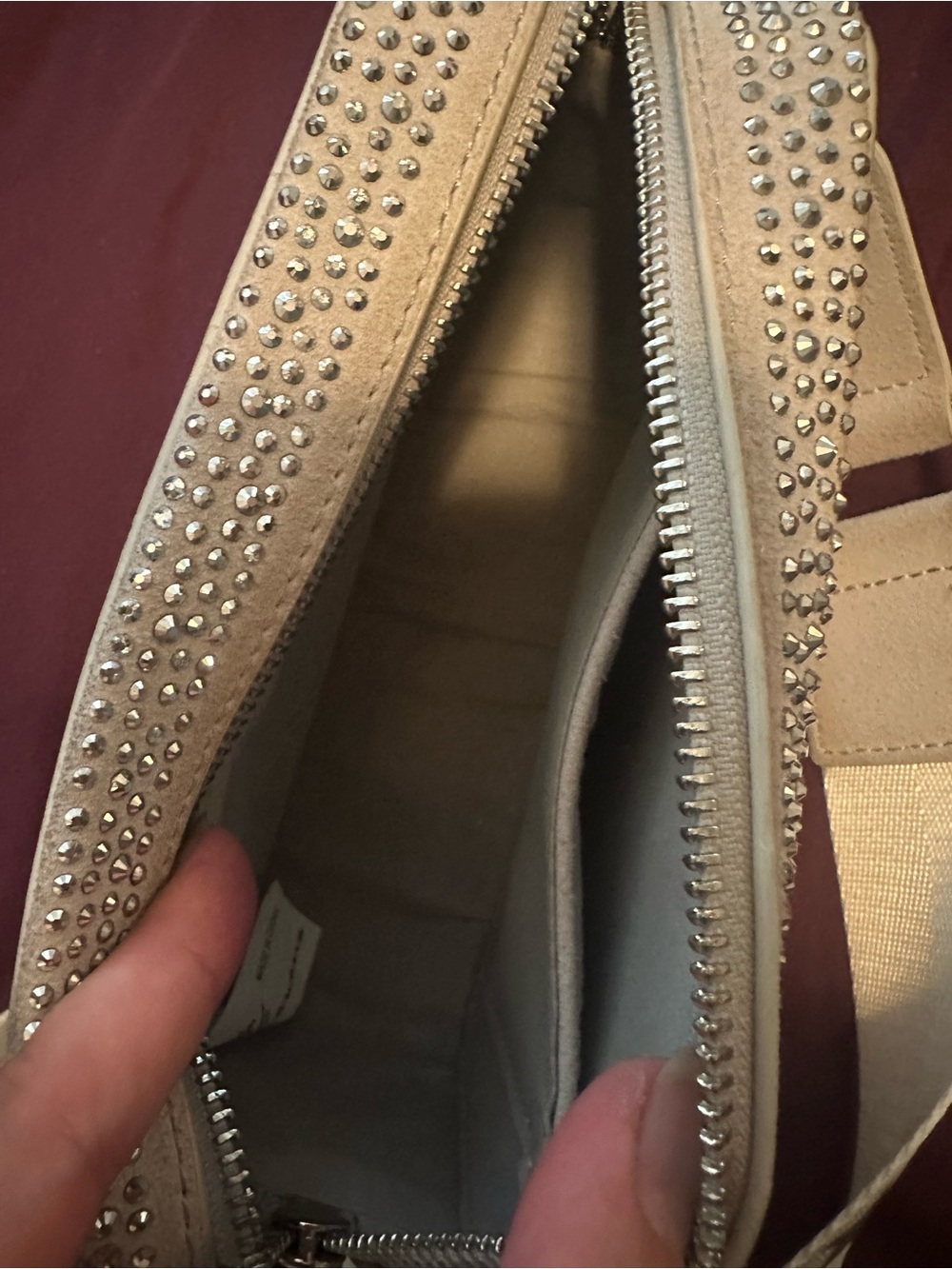Vintage Havana Beige Crossbody with Silver Crystal Front and Black Star - Picture 6 of 6